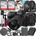 Alpha a7 IV Mirrorless Digital Camera with FE 28-70mm Lens + 2 Pack SanDisk 128GB Card + Case + Tripod + ZeeTech Accessory Bundle