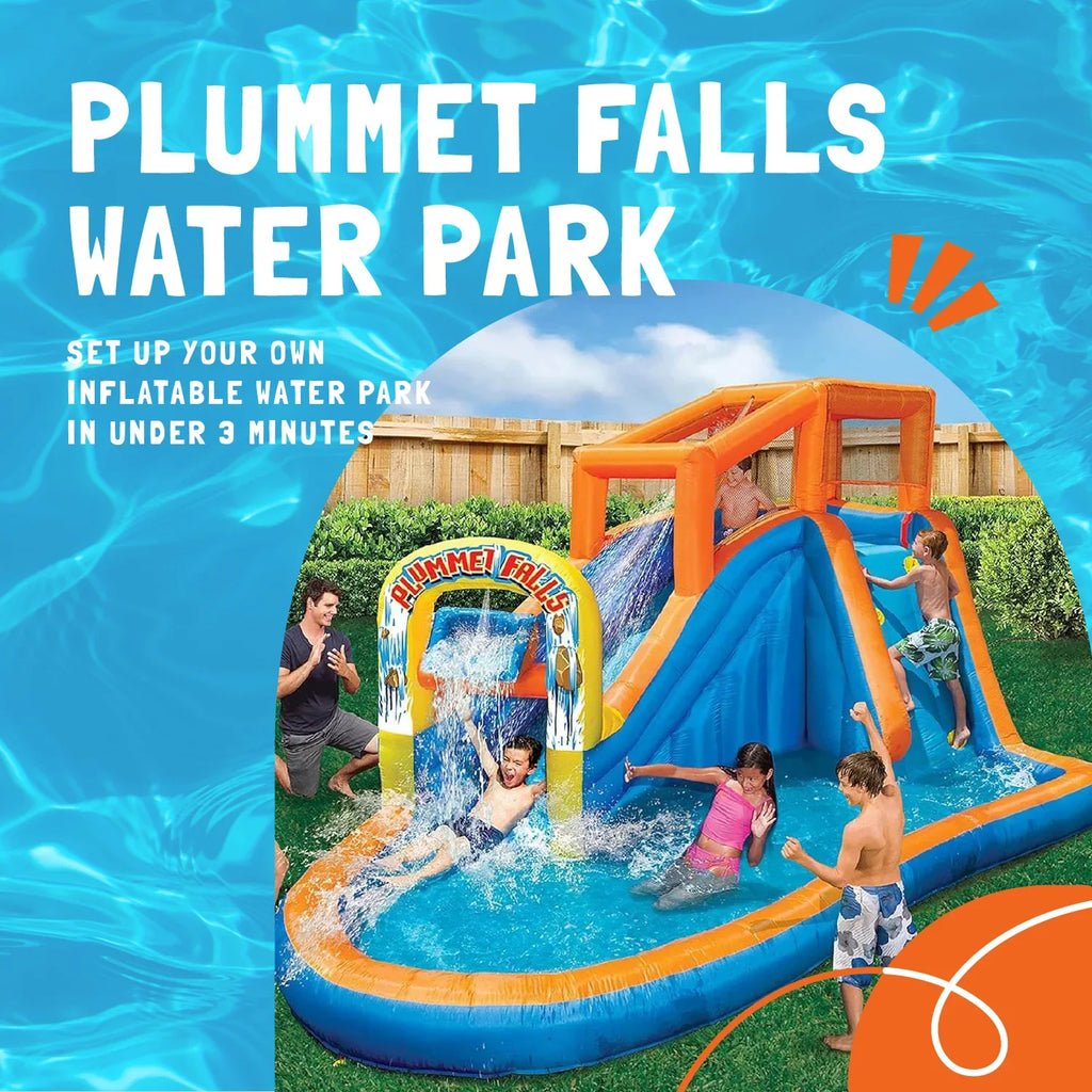 Banzai Plummet Falls Adventure InfLatitudeable Outdoor Water Park Splash Pool