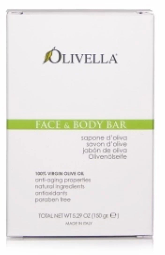 Olivella All Natural Vigin Olive Oil Face & Body Bar Soap, 5.29 oz, 4 Pack