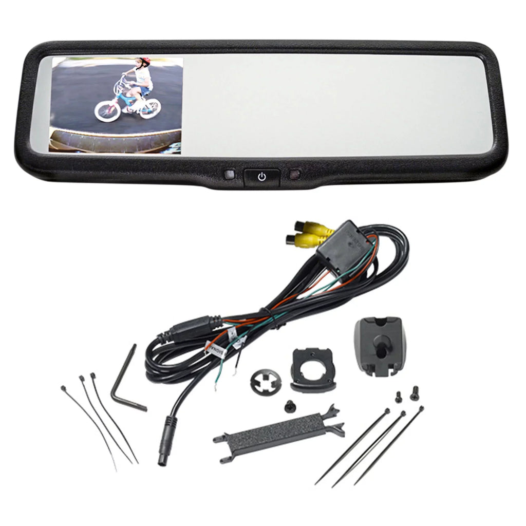 OEM-Style Replacement Rearview Mirror Monitor w/ 3.5-inch display and Universal back up camera
