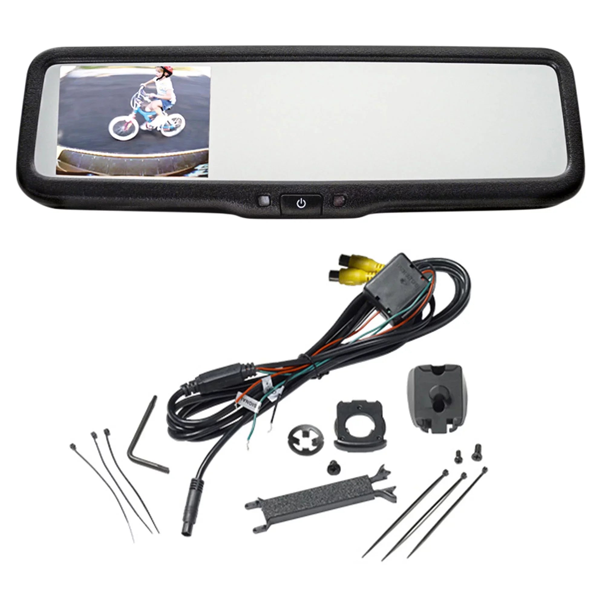 OEM-Style Replacement Rearview Mirror Monitor w/ 3.5-inch display and Universal back up camera