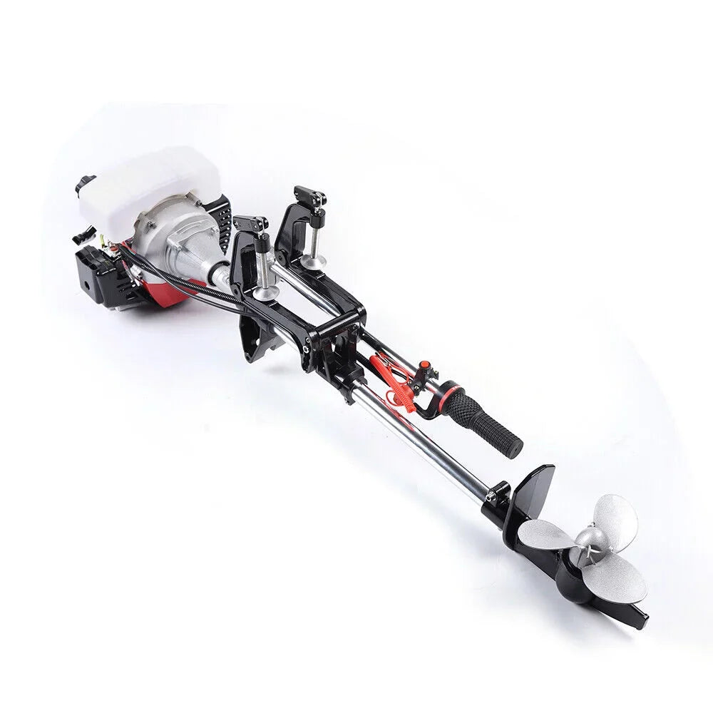 2.3 2Stroke Outboard Motor Kayak Boat Engine Long Shaft W/Air Cooling System