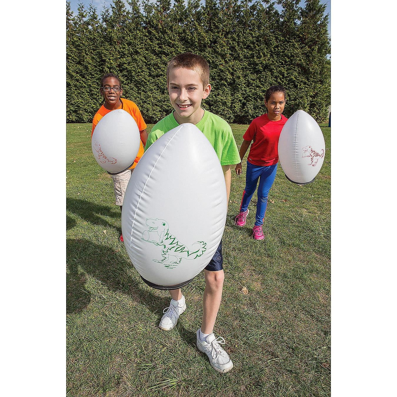 Spectrum™ 20"H Dino Egg and Spoon Set (Set of 6)