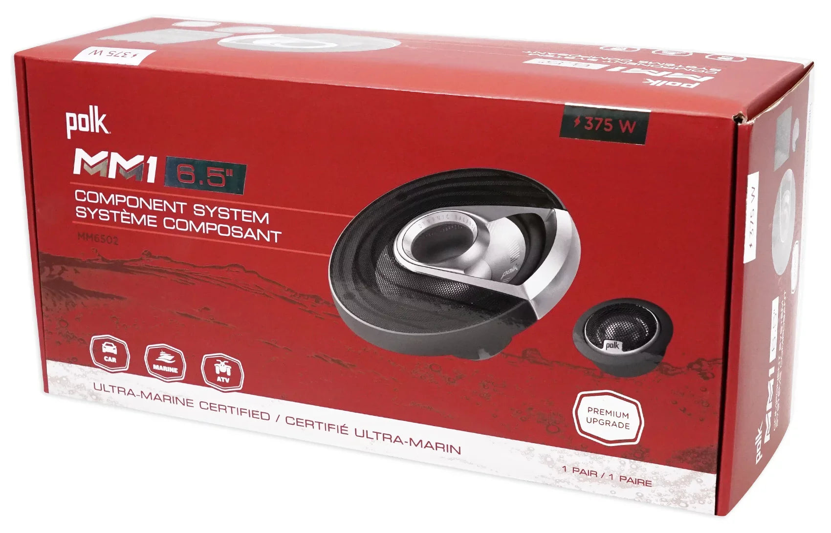 Polk Audio MM6502 6.5” 750w Component Car Speakers+Free Powered Monitor Speakers