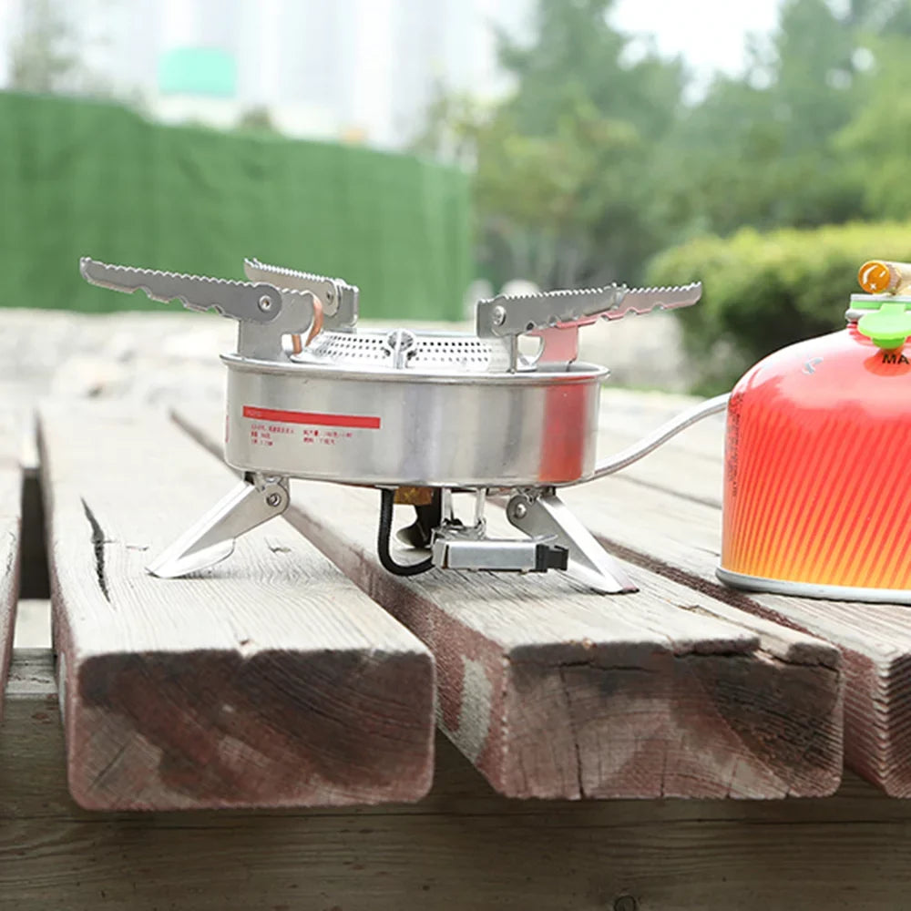 Andoer BRS-10 Outdoor Portable Camping Picnic Split-Type Stainless Steel Butane Gas Cooker Big Power Large Blaze