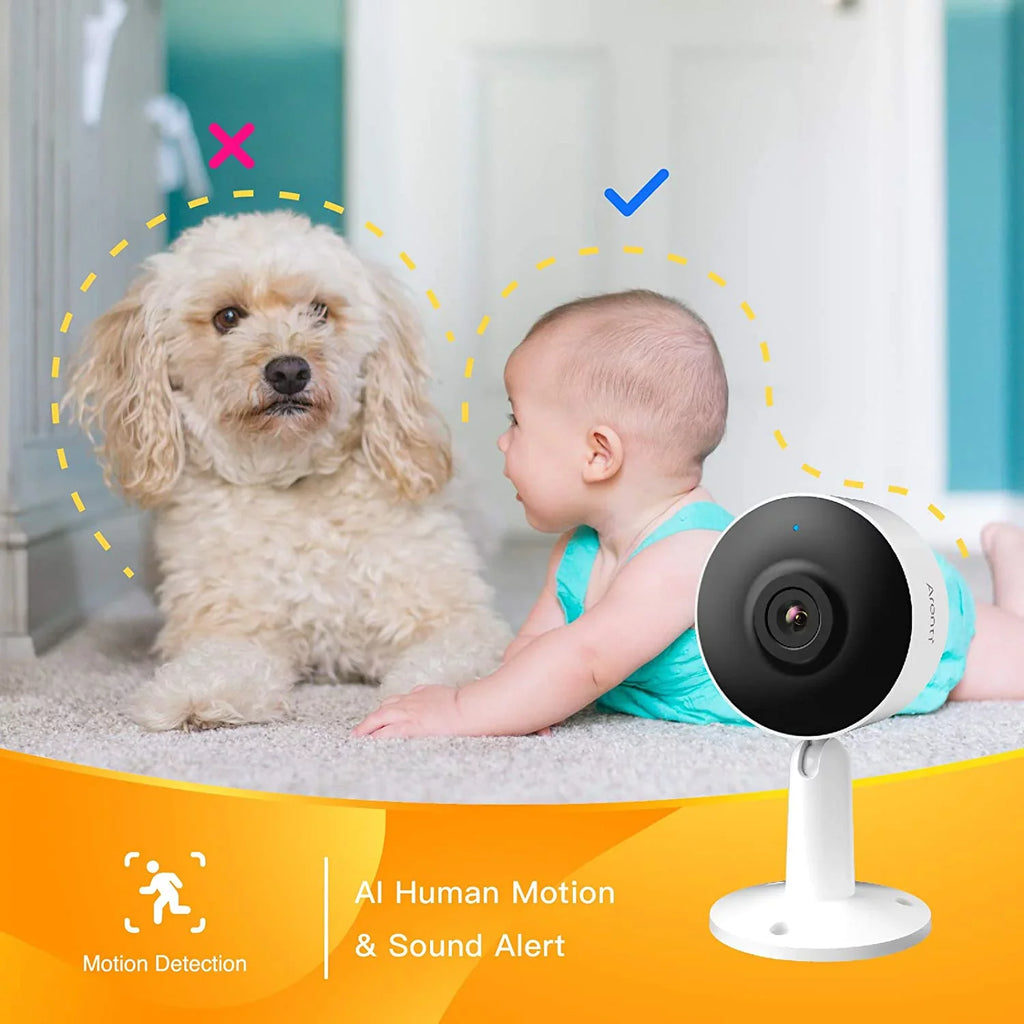 Arenti IN1 Indoor Home Security Camera , (2-Pack) Wifi and Phone APP 1080p HD 2-Way Audio Night Vision Surveillance Camera