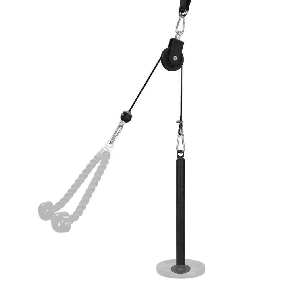Pulley Cable Machine Attachment System with Upgraded Loading Pin Super-Silent Detachable 360 Degree Rotation Pulley Fitness Arm Biceps Triceps Strength Training Home Gym Workout Equipment