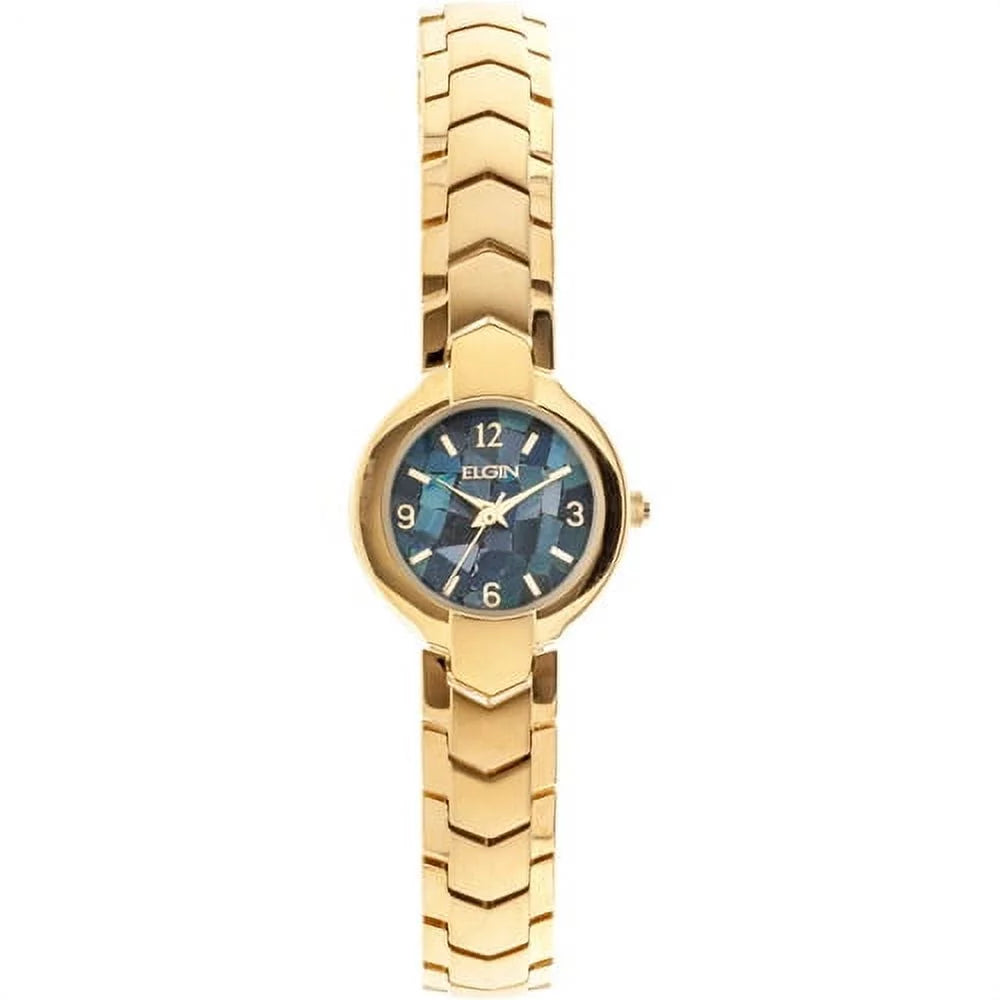 Elgin Adult Female Opal Dial Watch, Gold (EG9121)