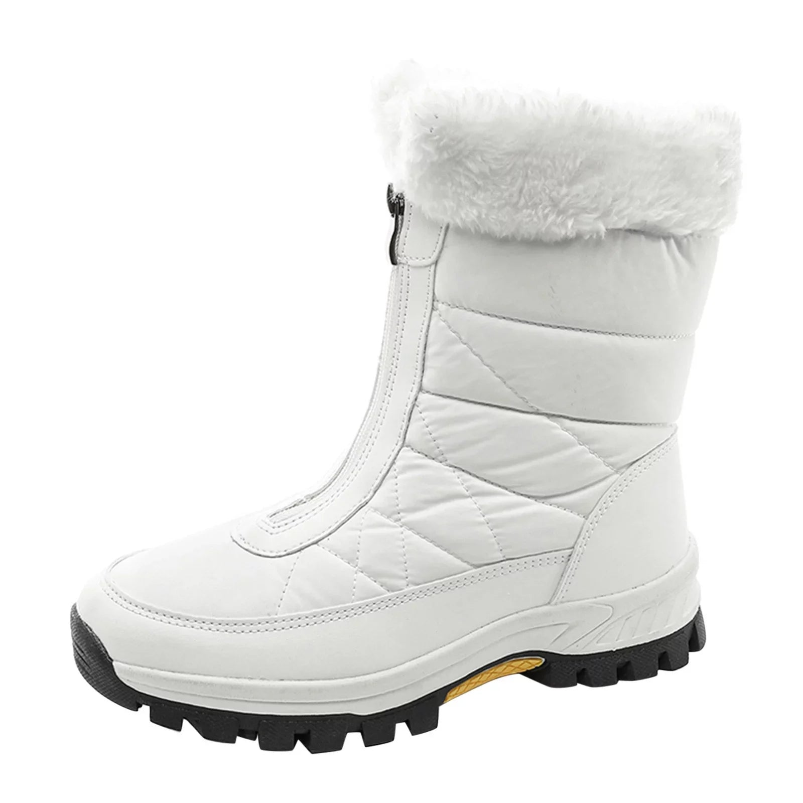 Fashion Women Winter Water Proof FLatitude Zipper Keep Warm Snow Boots Comfortable Mid Boots Shoes