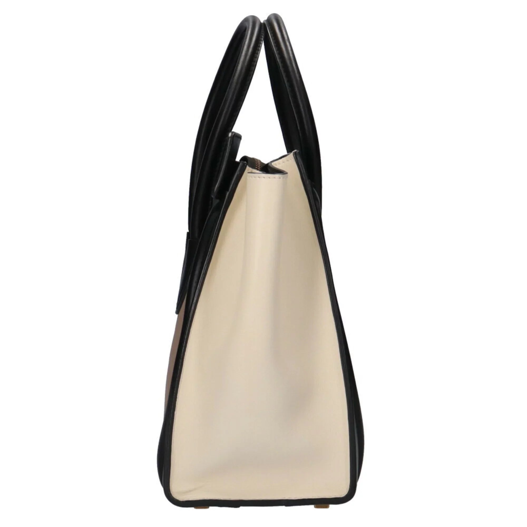 Pre-Owned Celine Micro Shopper Luggage Handbag Leather Beige Ladies (Good)
