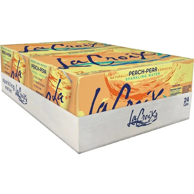 12 oz Peach Pear Sparkling Water - Pack of 12