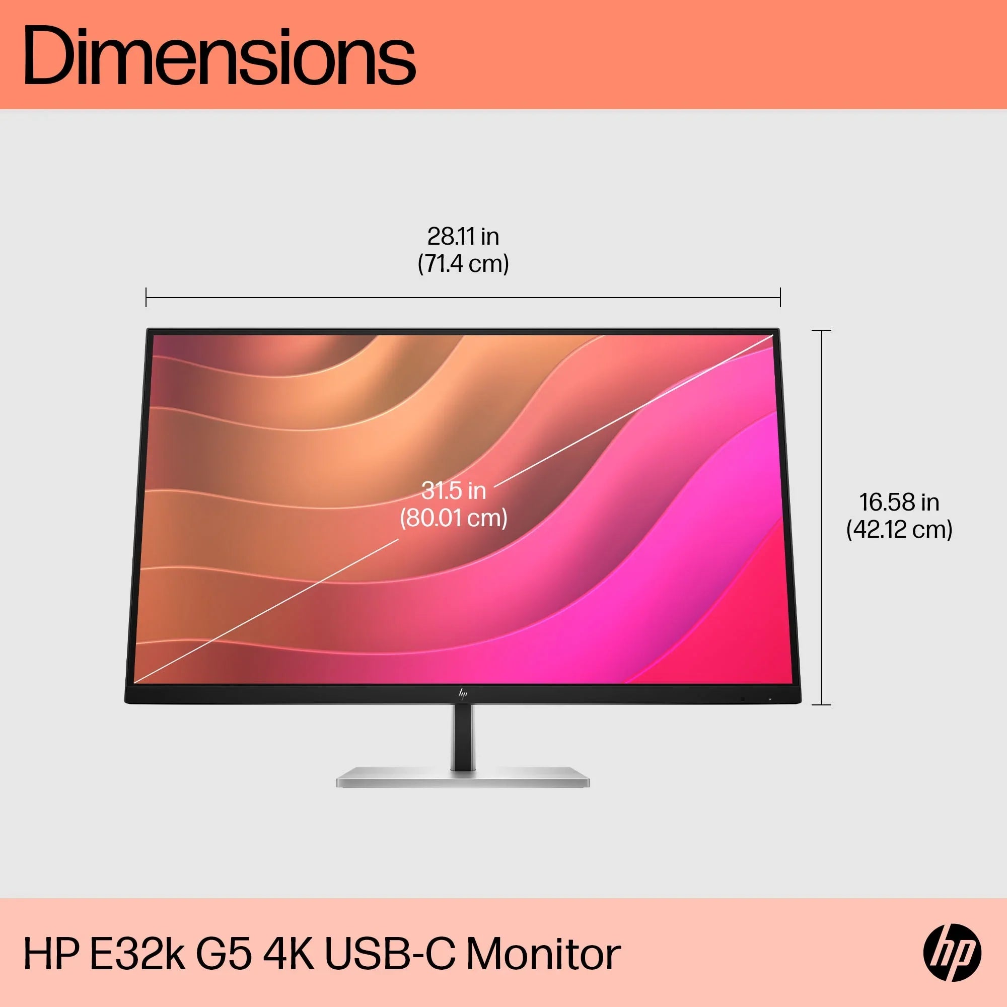 E32k G5 4K USB-C Monitor 31.5" 4K UHD (3840 x 2160) 30-60 Hz