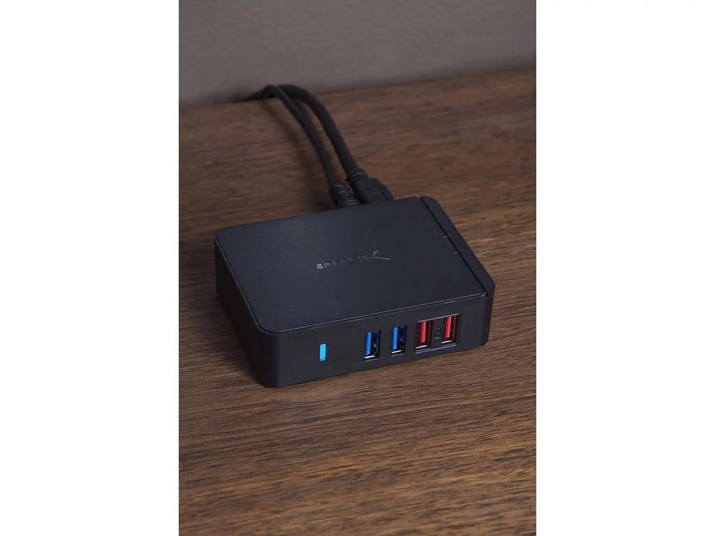 SABRENT 7 Port USB 3.0 HUB + 2 Charging Ports with 12V/4A Power Adapter [Black] (HB-U930)