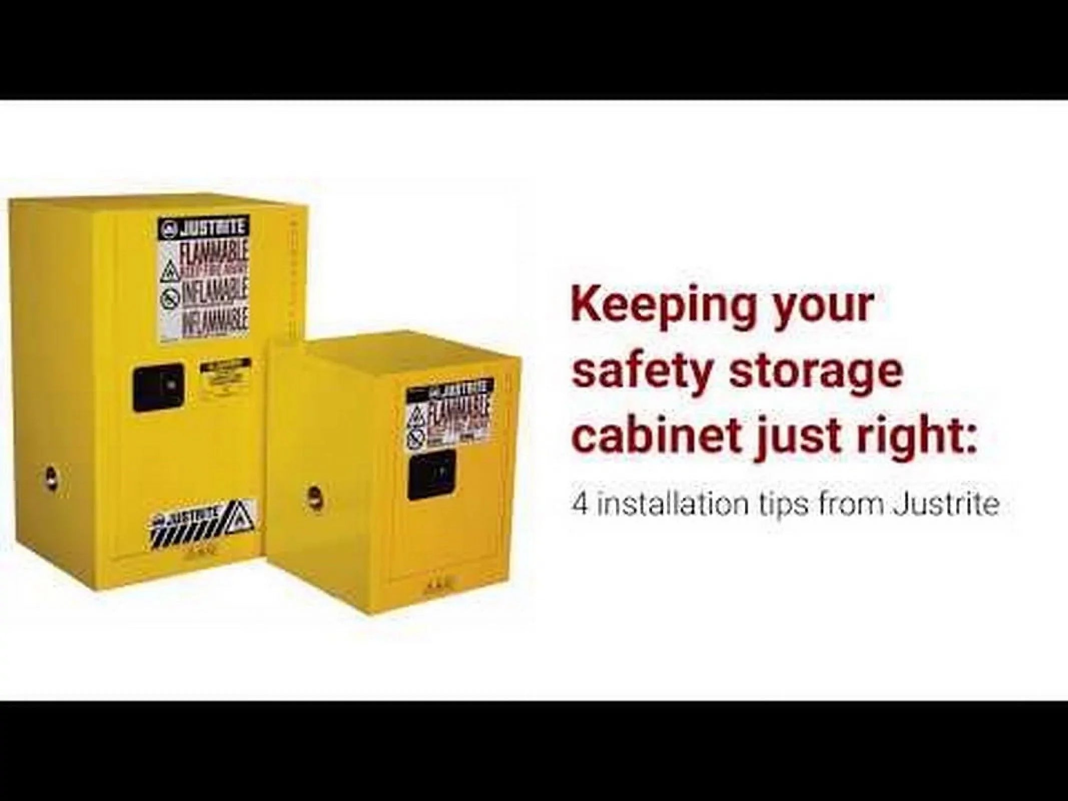Justrite Yellow Countertop & Compact Cabinets, Manual-Closing Cabinet, 4 Gallon - 1 EA (400-890400)