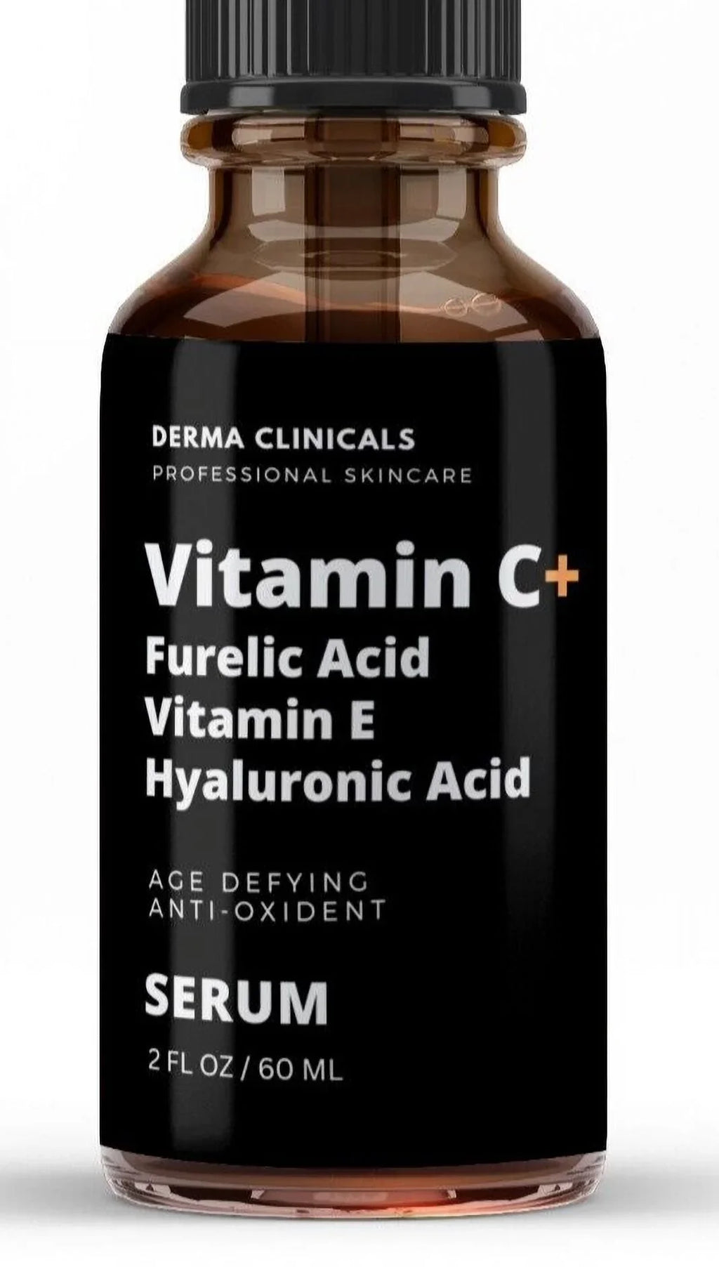 Vitamin C+ Serum for Face & Eye Area, Anti Aging Serum with Hyaluronic Acid 2 OZ