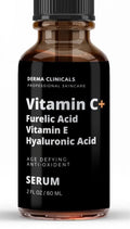 Vitamin C+ Serum for Face & Eye Area, Anti Aging Serum with Hyaluronic Acid 2 OZ