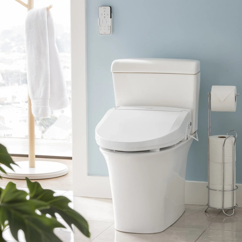 Brondell Swash DR802 Advanced Bidet Toilet Seat with Remote Control, Round White