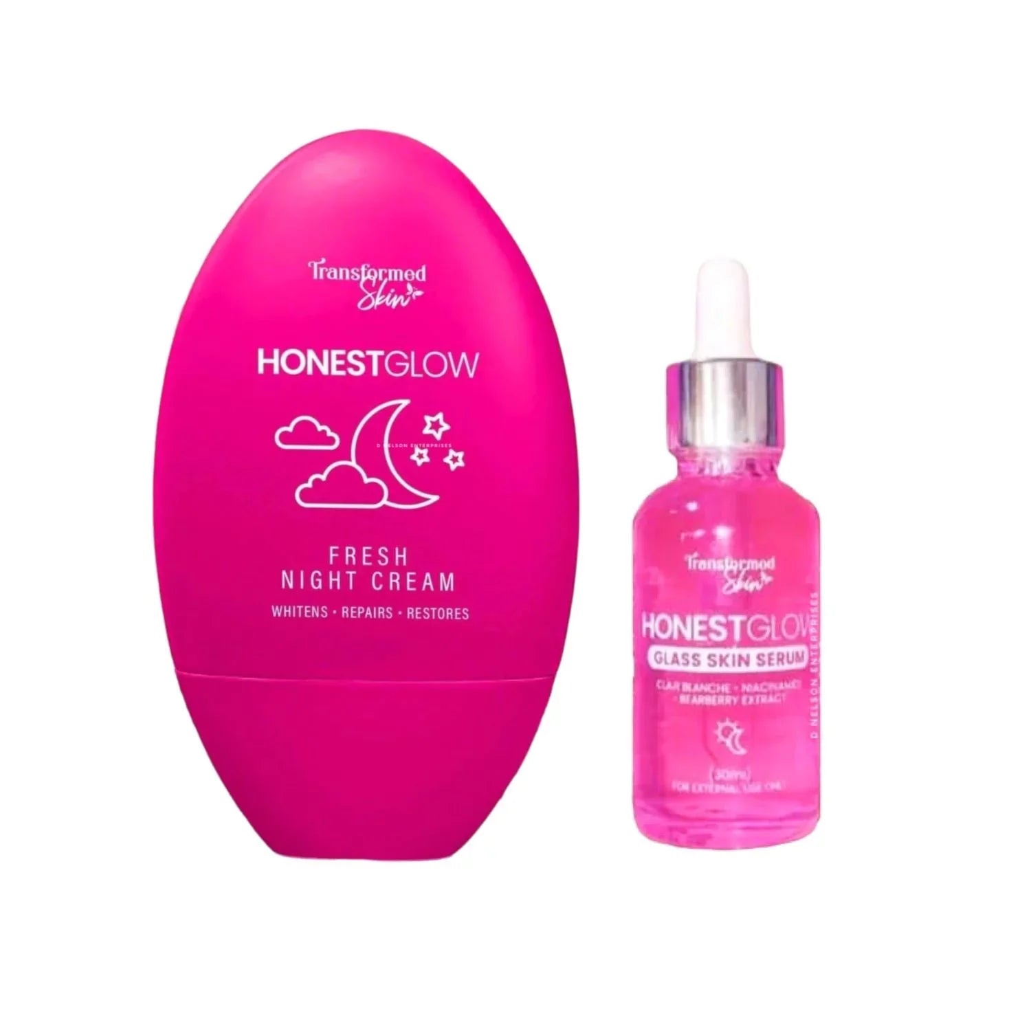 Transformed Skin Honest Glow Fresh Night Cream & Glass Skin Serum