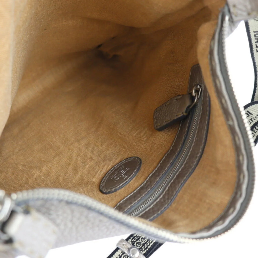 Pre-Owned FENDI Fendi Selleria Shoulder Bag 8BT109 Leather Bronze Silver Metal Fittings Diagonal Hanging (Good)