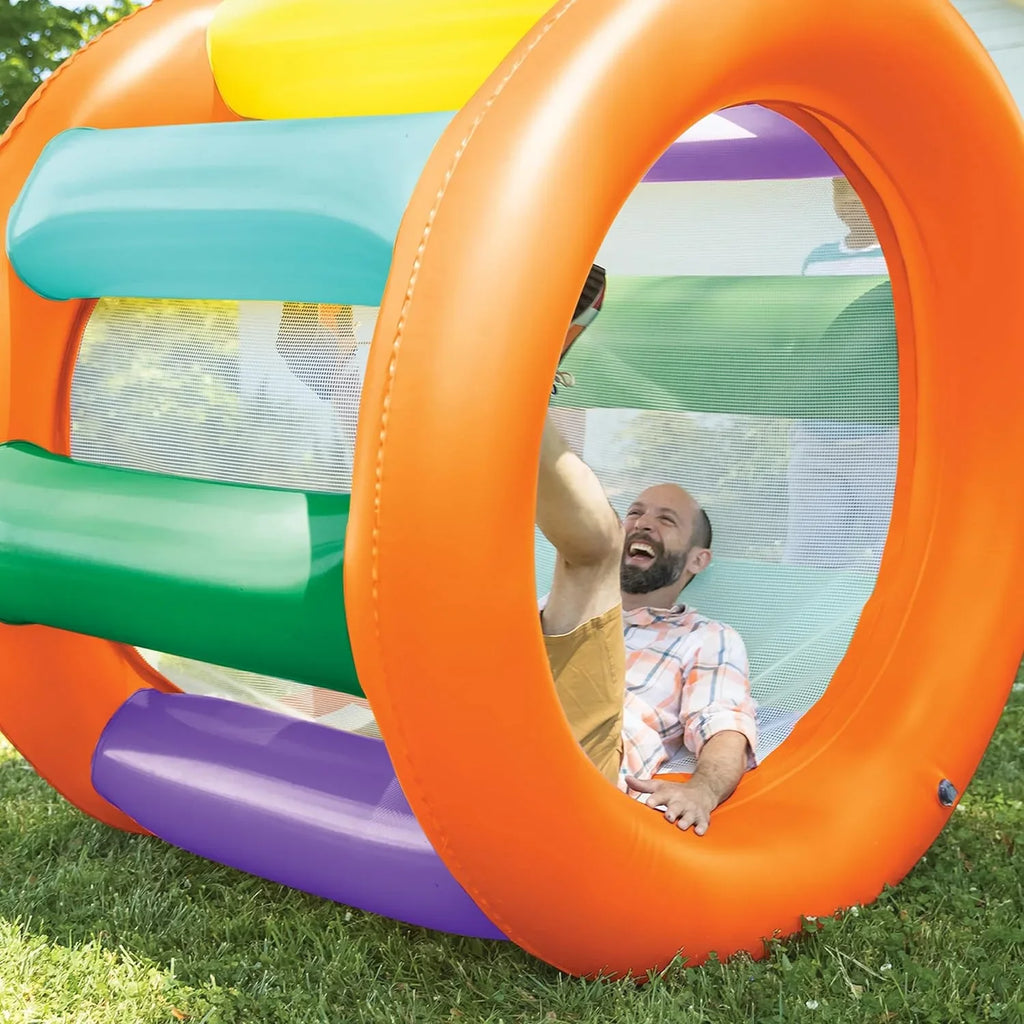 Hearthsong Roll With It 2.0 Giant InfLatitudeable Ball Roller Big Wheel with Mesh Interior