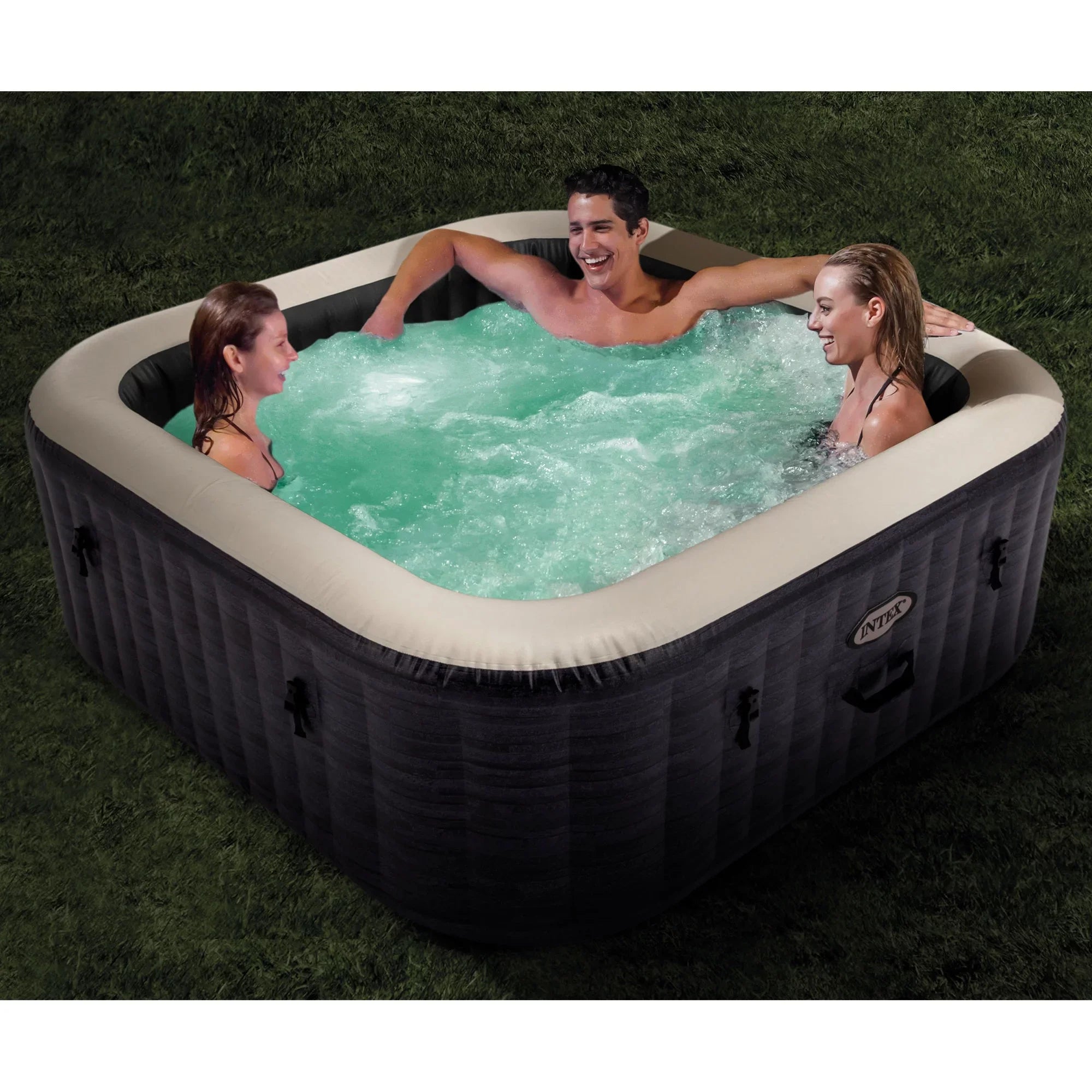 Intex PureSpa Plus Greystone InfLatitudeable Hot Tub, 94 x 28", with Phone Tray