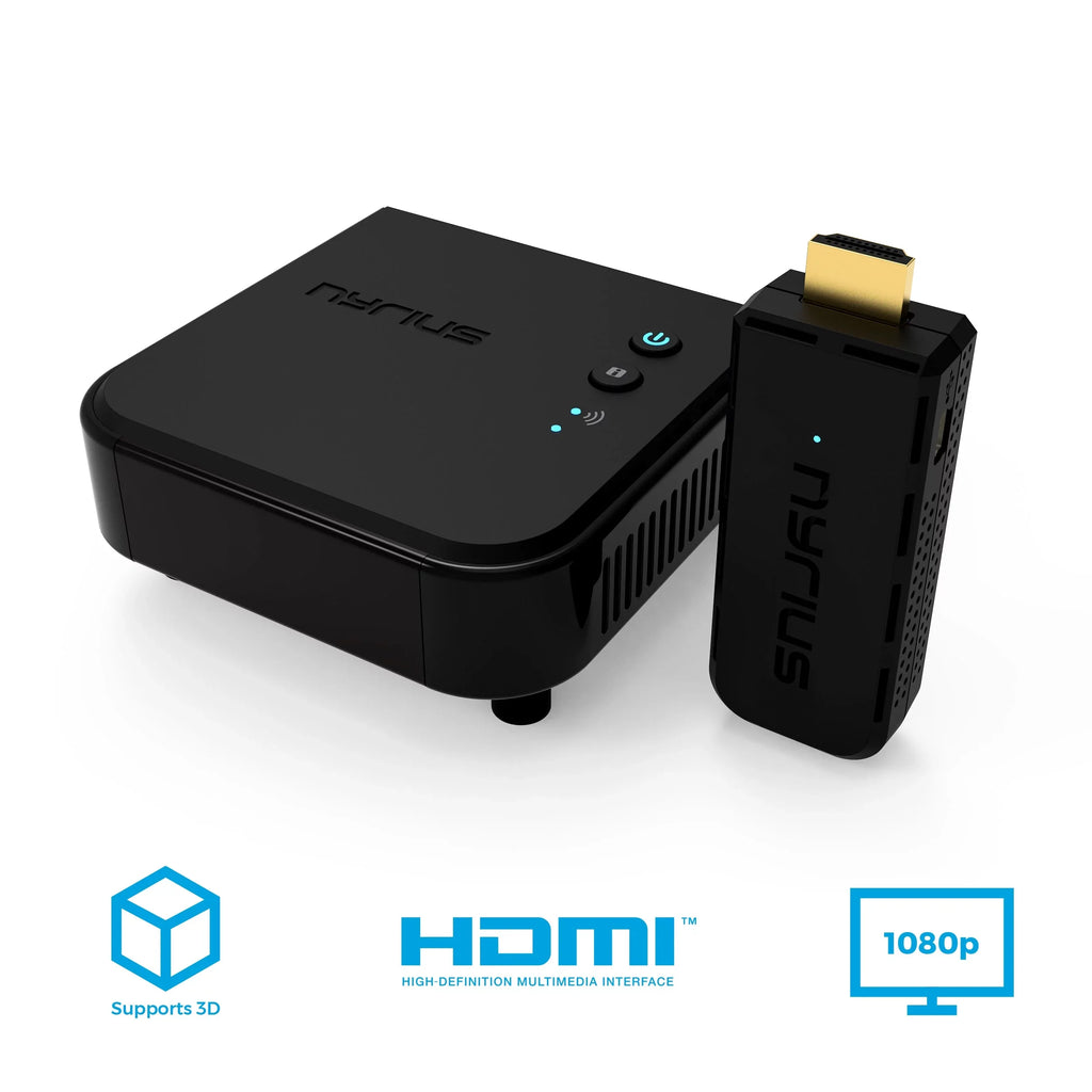 Nyrius Aries Pro Wireless HDMI Transmitter and Receiver to Stream HD 1080p 3D Video from Laptop, PC, Cable, Netflix, YouTube, PS4, Drones, Pro Camera, to HDTV/Projector/Monitor - 5 Pack