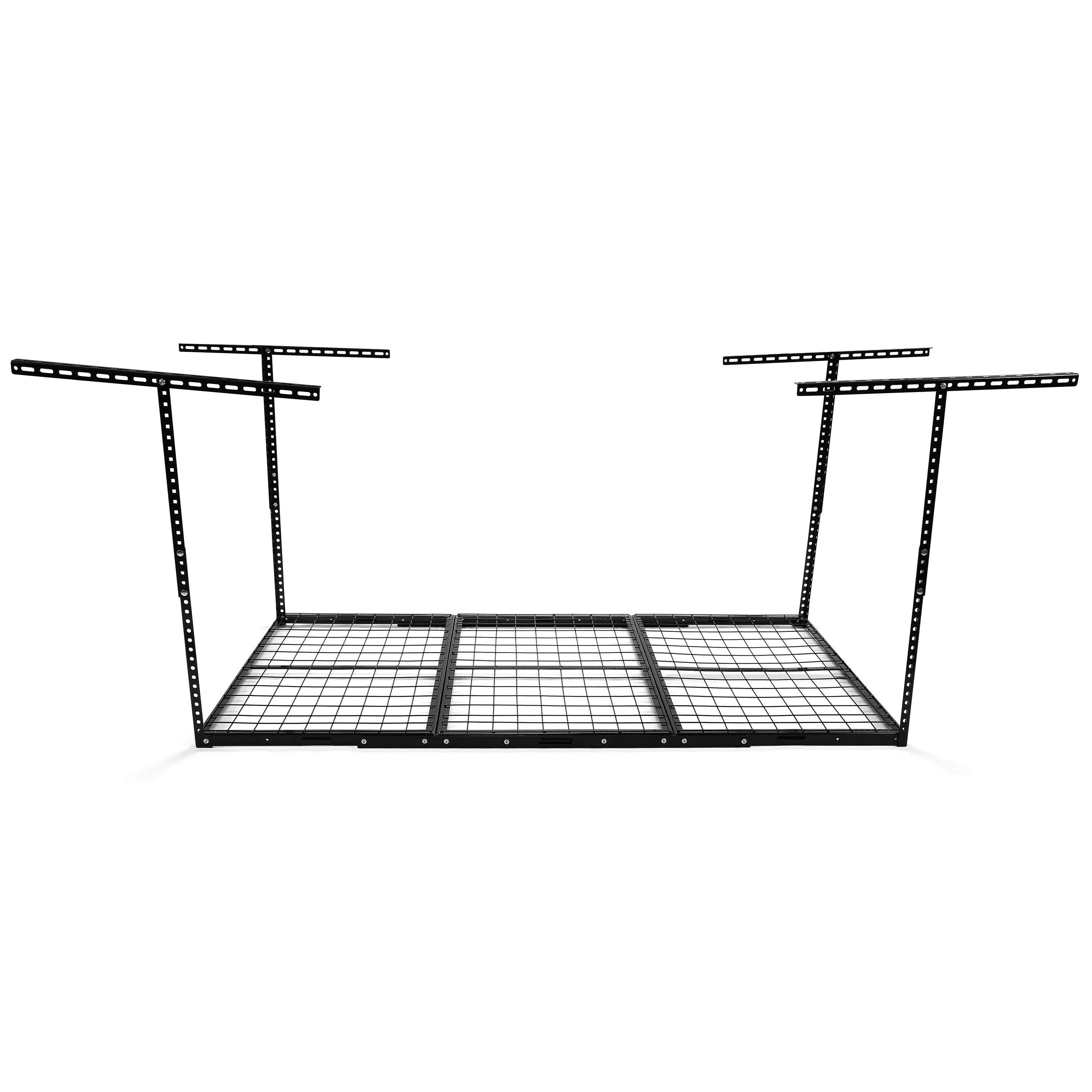 Hecasa 3 x 6 Overhead Garage Storage Rack Adjustable Garage Ceiling Mounted Storage Rack Black Steel