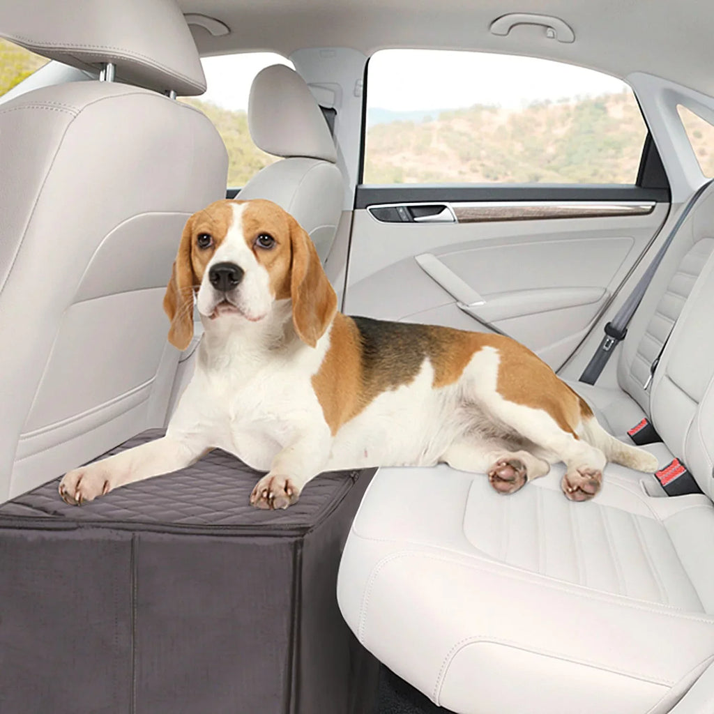 MSR IMPORTS Back Seat Extender for Dogs with Storage Dog Bridge - Gray