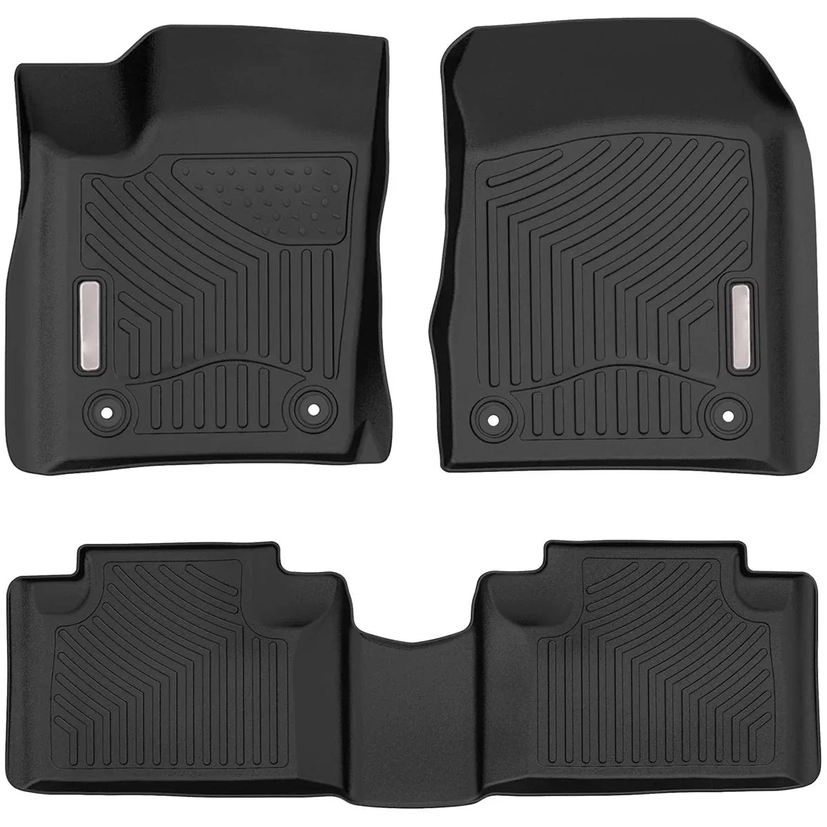 Ledkingdomus TPE Rubber Front & Rear for 2016-2021 Durango/Grand Cherokee /2022 Jeep Grand Cherokee Floor Mats Set, All-Weather Protection
