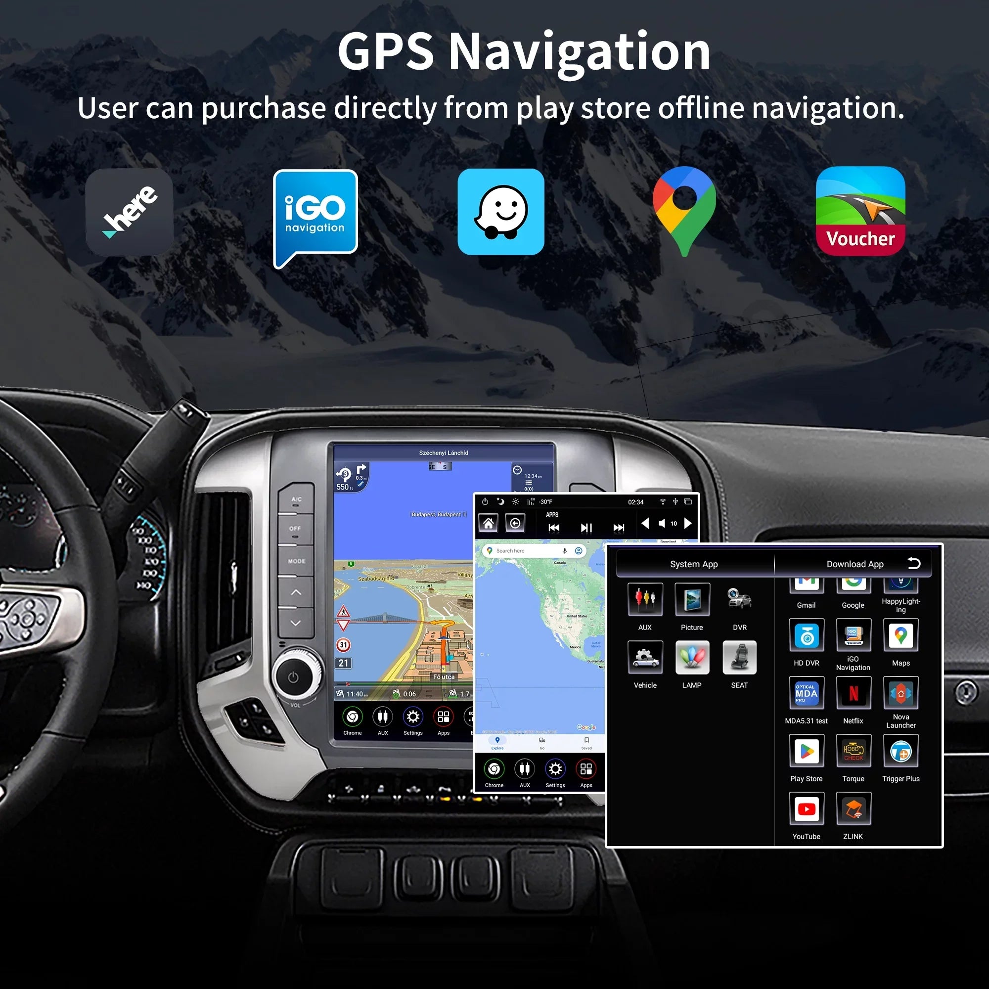 Linkswell Gen5 T-style 12.1 inch Car SirusXm Raido Stereo for Chevrolet Silverado 2014-2021 GMC 2014-2019 Touch Screen Navigator Android Truck Replacement GPS radio 4G+64G  Carplay Auto