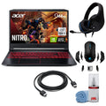 Acer Nitro 5 15.6-Inch 144hz IPS Gaming Laptop + High Quality 6ft HDMI Cable + LCD Screen Cleaner + Wired Stereo Gaming Headset + Gaming Mouse
