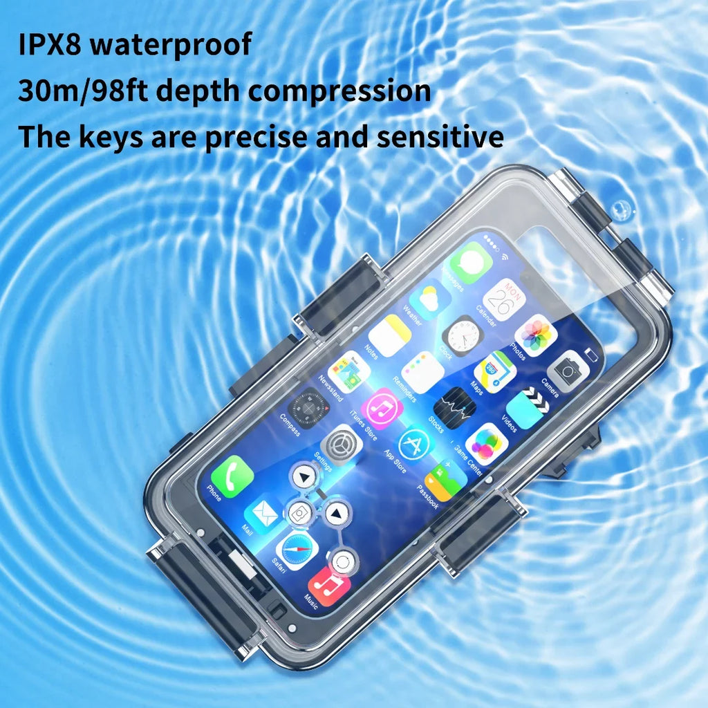 GREHOME Waterproof Underwater Diving Universal Case Cover For iPhone 13 12 Pro Max [98ft / 30m] full body protection