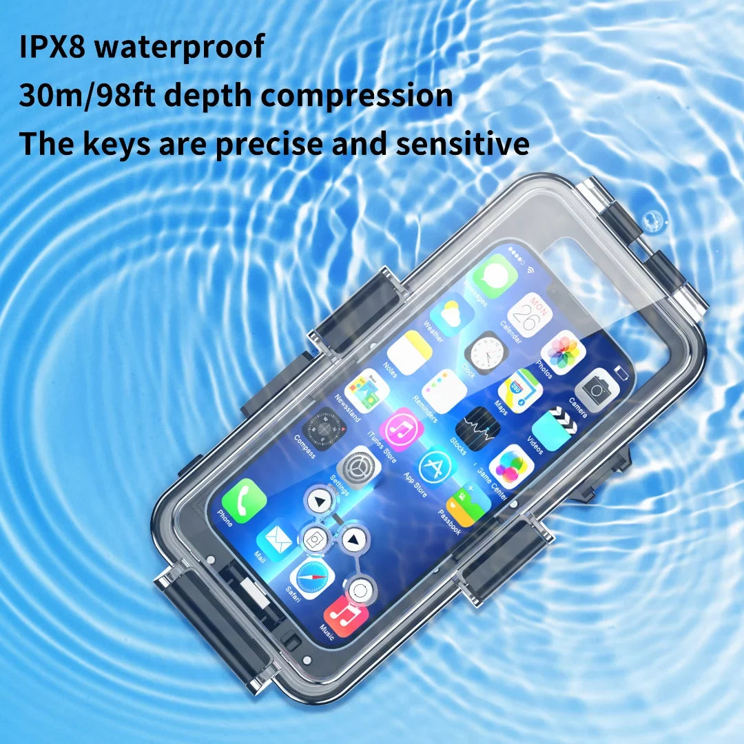 GREHOME Waterproof Underwater Diving Universal Case Cover For iPhone 13 12 Pro Max [98ft / 30m] full body protection