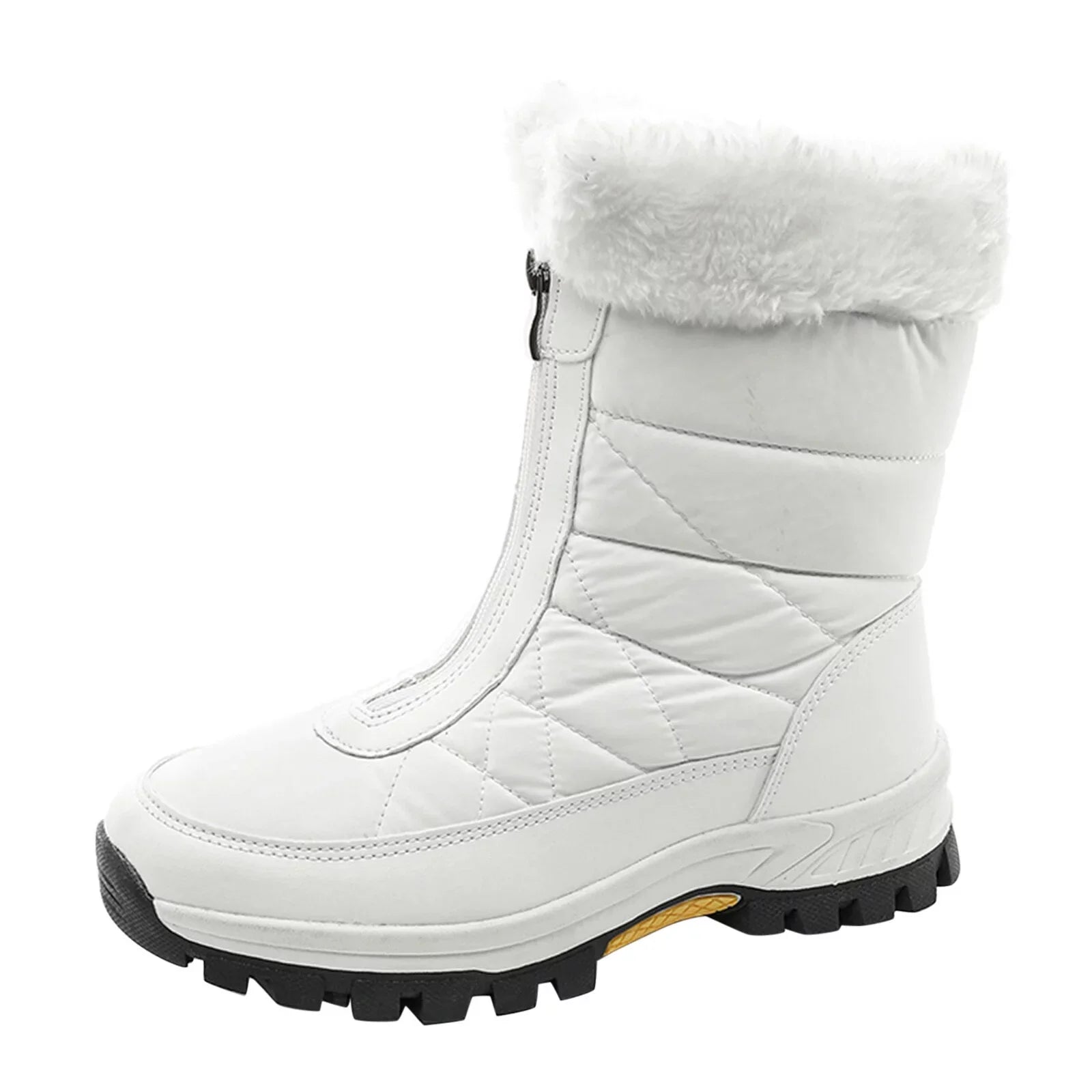 Fashion Women Winter Water Proof FLatitude Zipper Keep Warm Snow Boots Comfortable Mid Boots Shoes