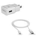 MicroUSB 10ft USB Cable w Adaptive Fast Home Charger R1Q for Coolpad Illumina, Defiant, REVVL Plus - Doro PhoneEasy 626, Doro 824 SmartEasy - HTC One M9 A9, Desire EYE 626s 626 612 610 555 530