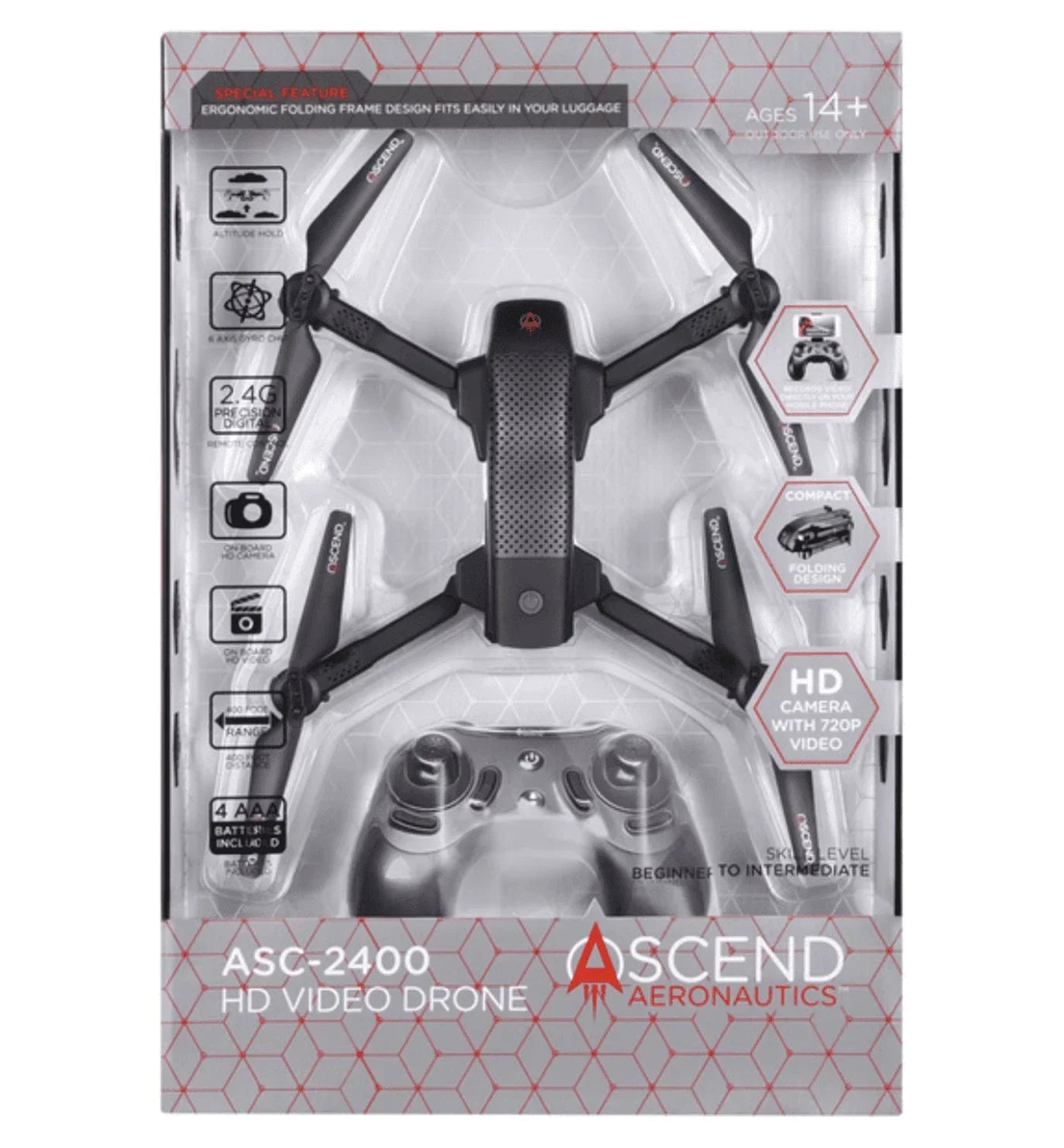 Ascend Aeronautics ASC-2400 HD Video Drone 720p