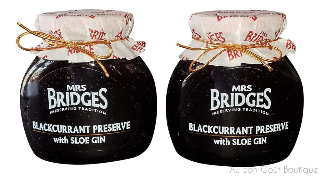 Set  2 Jars Blackcurrant Preserves With Sloe Gin Imported From  12 Oz Each