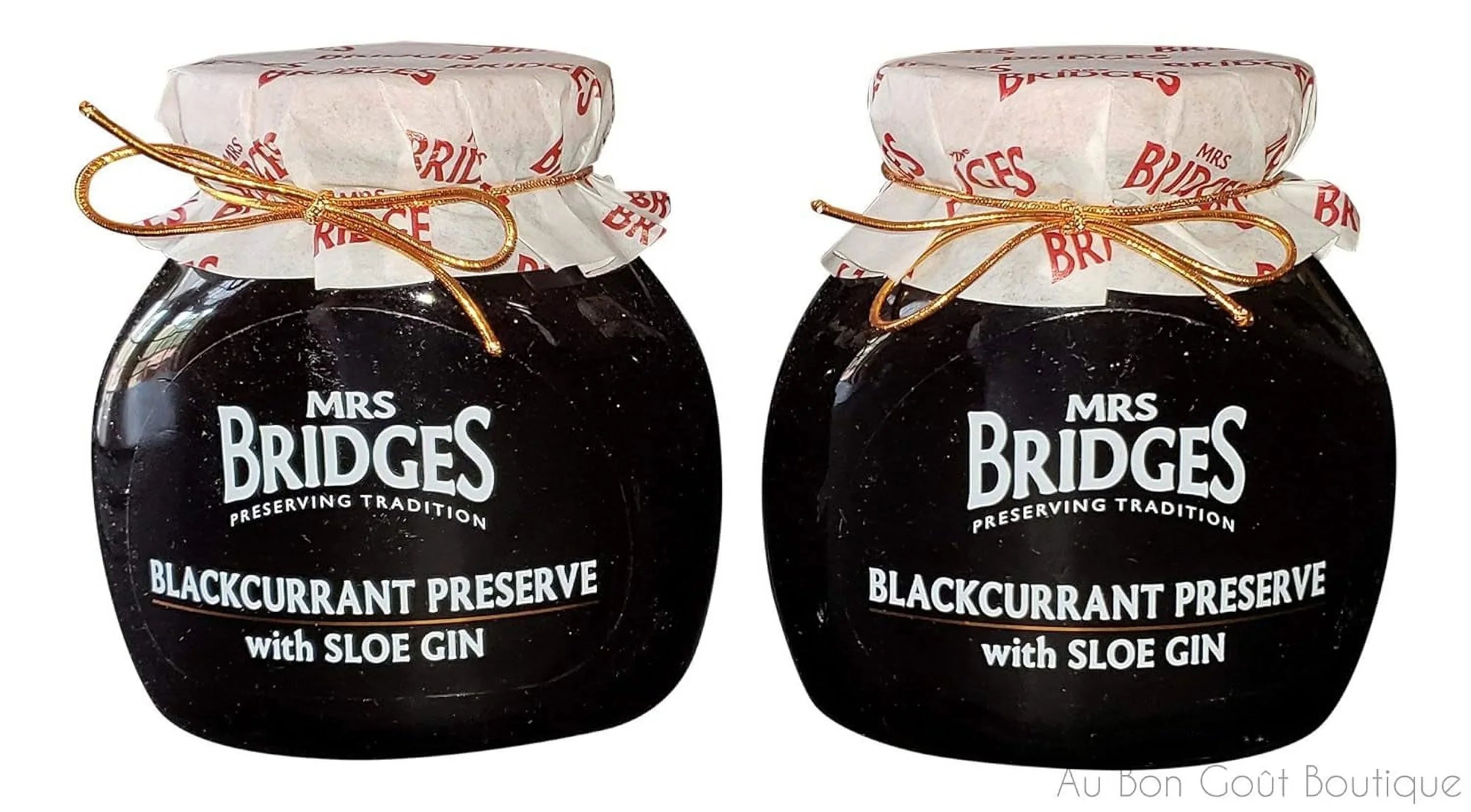 Set  2 Jars Blackcurrant Preserves With Sloe Gin Imported From  12 Oz Each