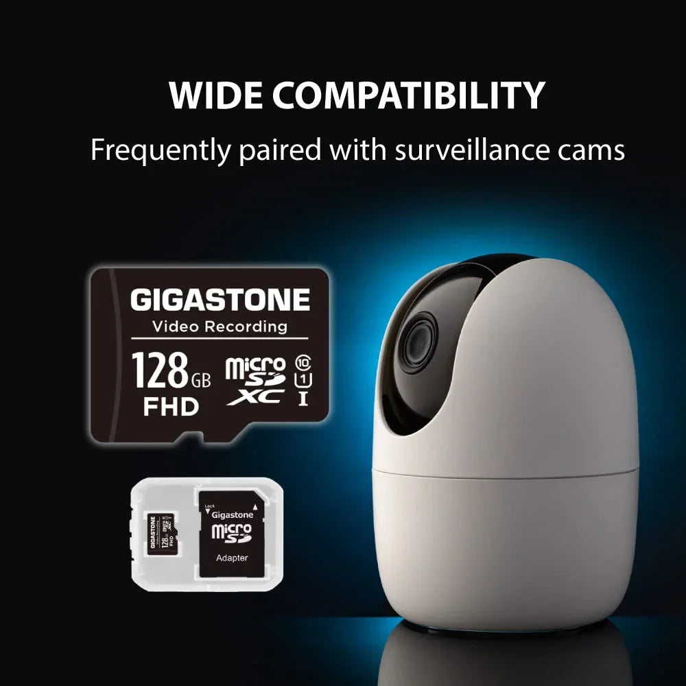 Gigastone 128GB 5-Pack Micro SD Card, 4K Video Pro, GoPro, Surveillance, Security Camera, Action Camera, Drone, 85MB/s MicoSDXC Memory Card UHS-I Class 10, with Adapter-GS-MSD-128-V-5PK-B
