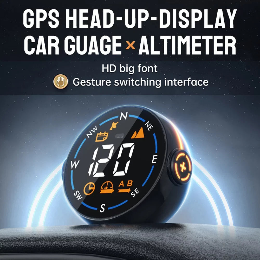 ammoon Car GPS Speedometer H600G Head Display, Digital Speed Altitude Meter Easy Setup & Clear Display
