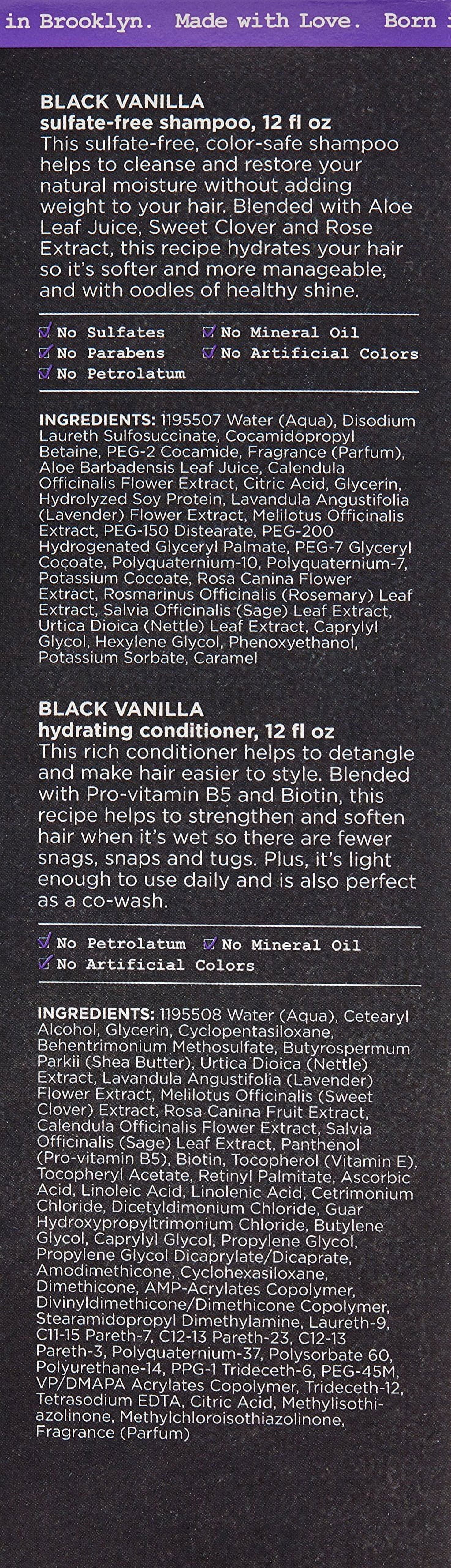 Carol?s Daughter Black Vanilla Moisture & Shine Shampoo and Conditioner Set For Dry Hair and Dull Hair, Sulfate Free Shampoo and Hydrating Hair Conditioner (Packaging May Vary)