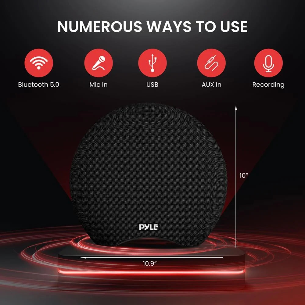 Pyle Portable Waterproof Bluetooth Speaker 280-Watt Max Output Power, Wireless Music Streaming