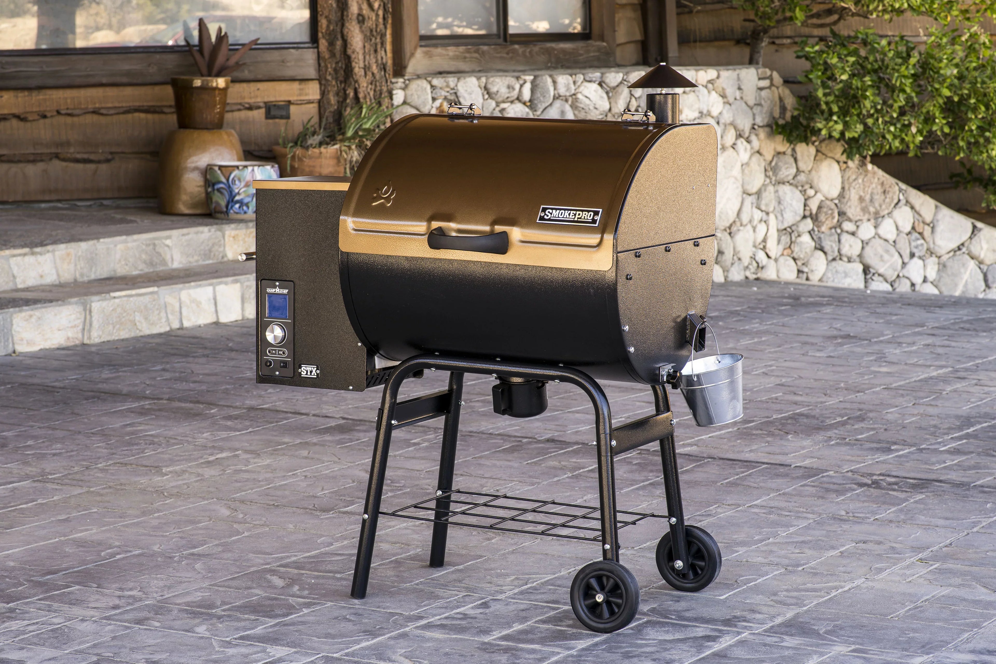 Camp Chef PG24STXB - Bronze Pellet Smoker Grill with 10 Smoke Settings, Patented Ash Cleanout Feature, PID Temperature Controller