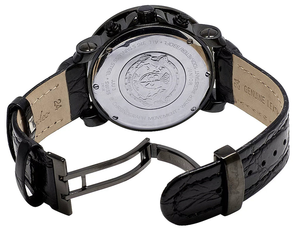 Joe Rodeo Mens Joe Rodeo Junior JJU3 Black PVD 50MM Diamond Watch 2.5 Ct