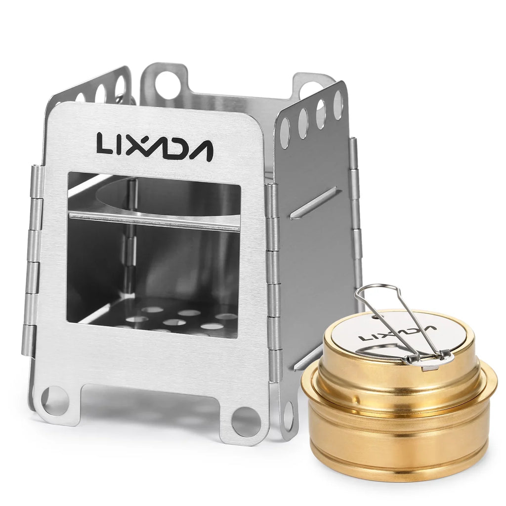 Lixada Camping Stove, Portable Stainless Steel Wood Stove for Backpacking and Picnics
