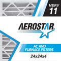 Aerostar 24x24x4 MERV  11, Pleated Air Filter, 24 x 24 x 4, Box of 6, Made in the USA
