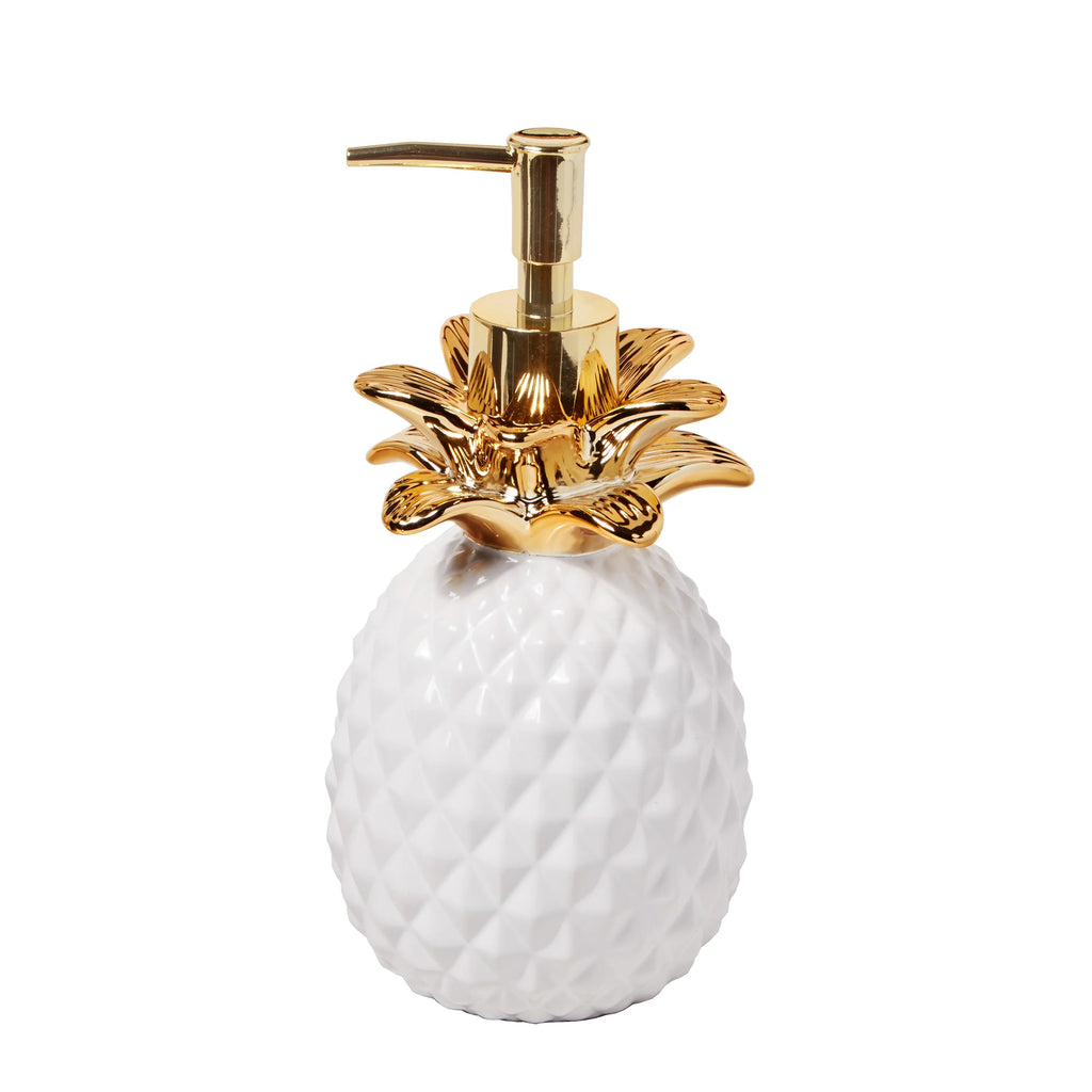 SKL Home Gilded Pineapple Lotion/Soap dispenser, Gold, 14 oz.
