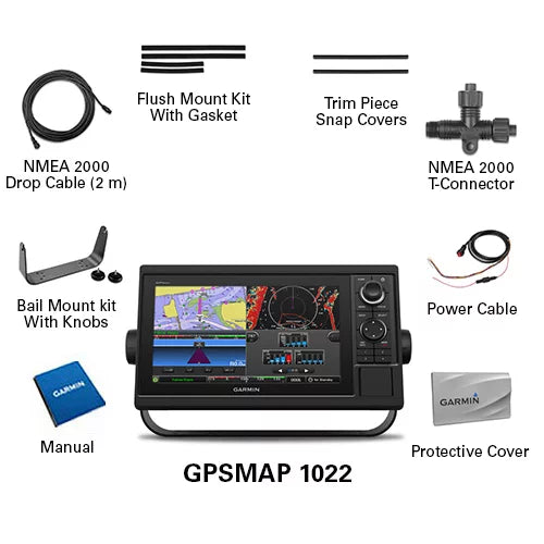 Garmin GPSMAP1022 10" Plotter Worldwide Basemap
