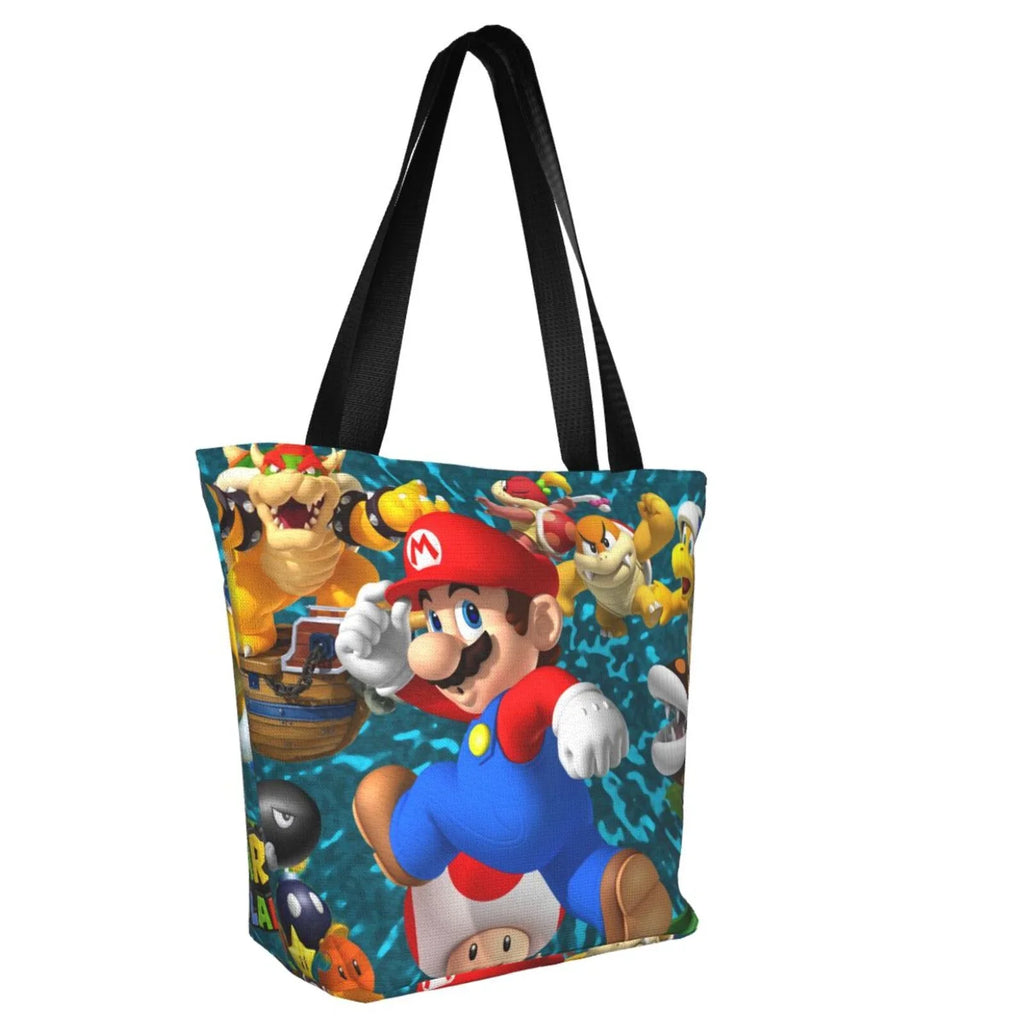 Super Mario 3D Land Women's Tote Bag Large Capacity Shoulder Handbag For Travel Beach Shopping Business Work School