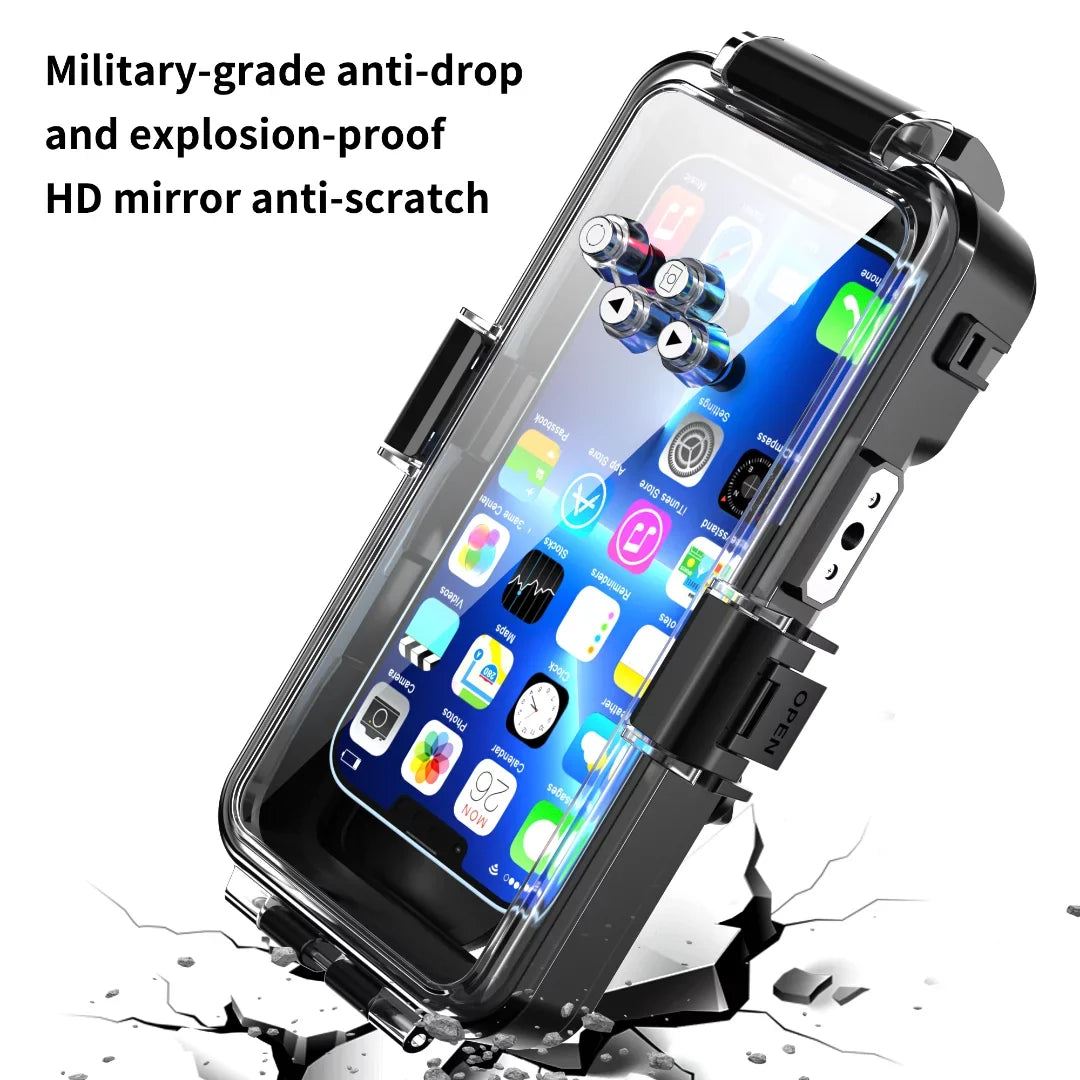 GREHOME Waterproof Underwater Diving Universal Case Cover For iPhone 13 12 Pro Max [98ft / 30m] full body protection